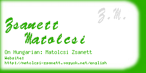 zsanett matolcsi business card